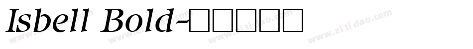 Isbell Bold字体转换